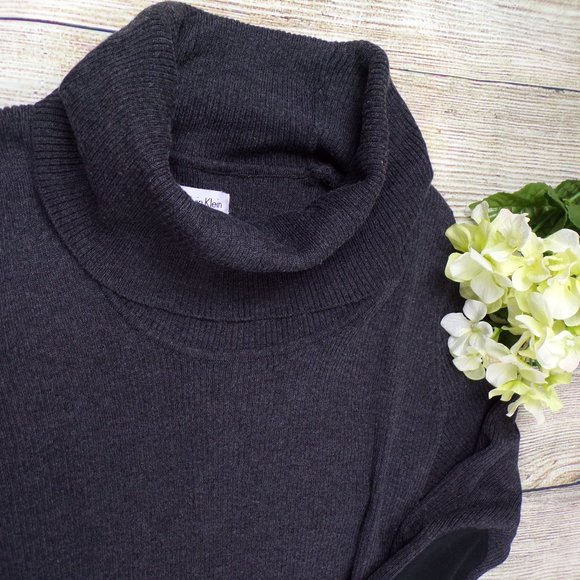 Calvin Klein Gray Turtleneck Sweater Dress - Picture 4 of 7